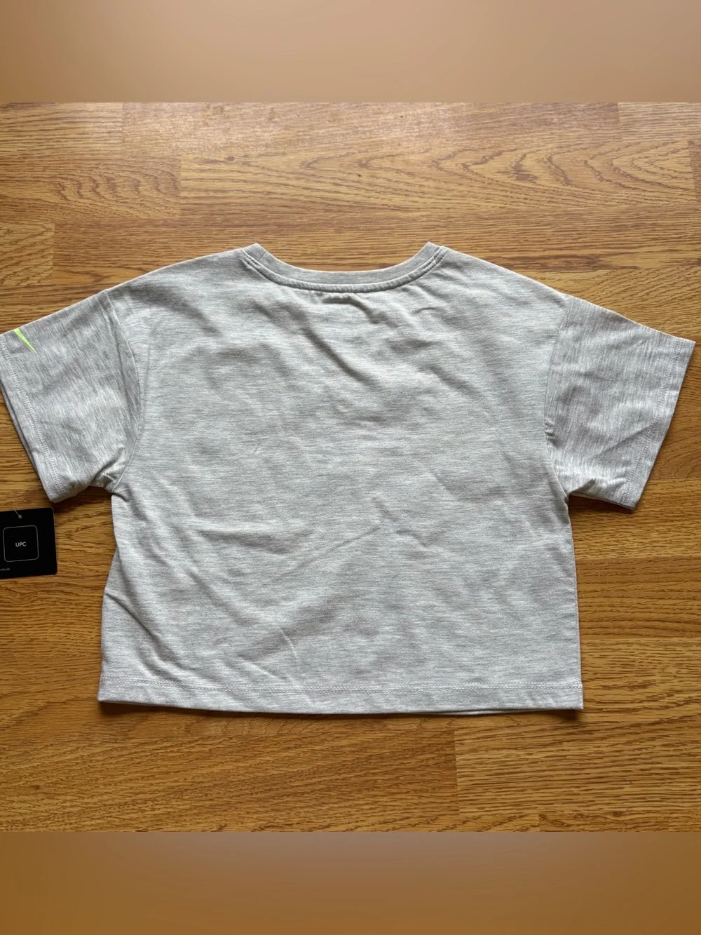 Nike Girls Grey Crop Tee Neon Green 'Just Do It’ Bike Shorts Play Set Sz 5 NEW